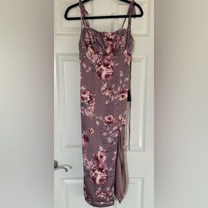 Lulu's Mauve Floral Dress